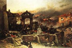 Alphonse de neuville The Cemetery at St.Privat Spain oil painting art